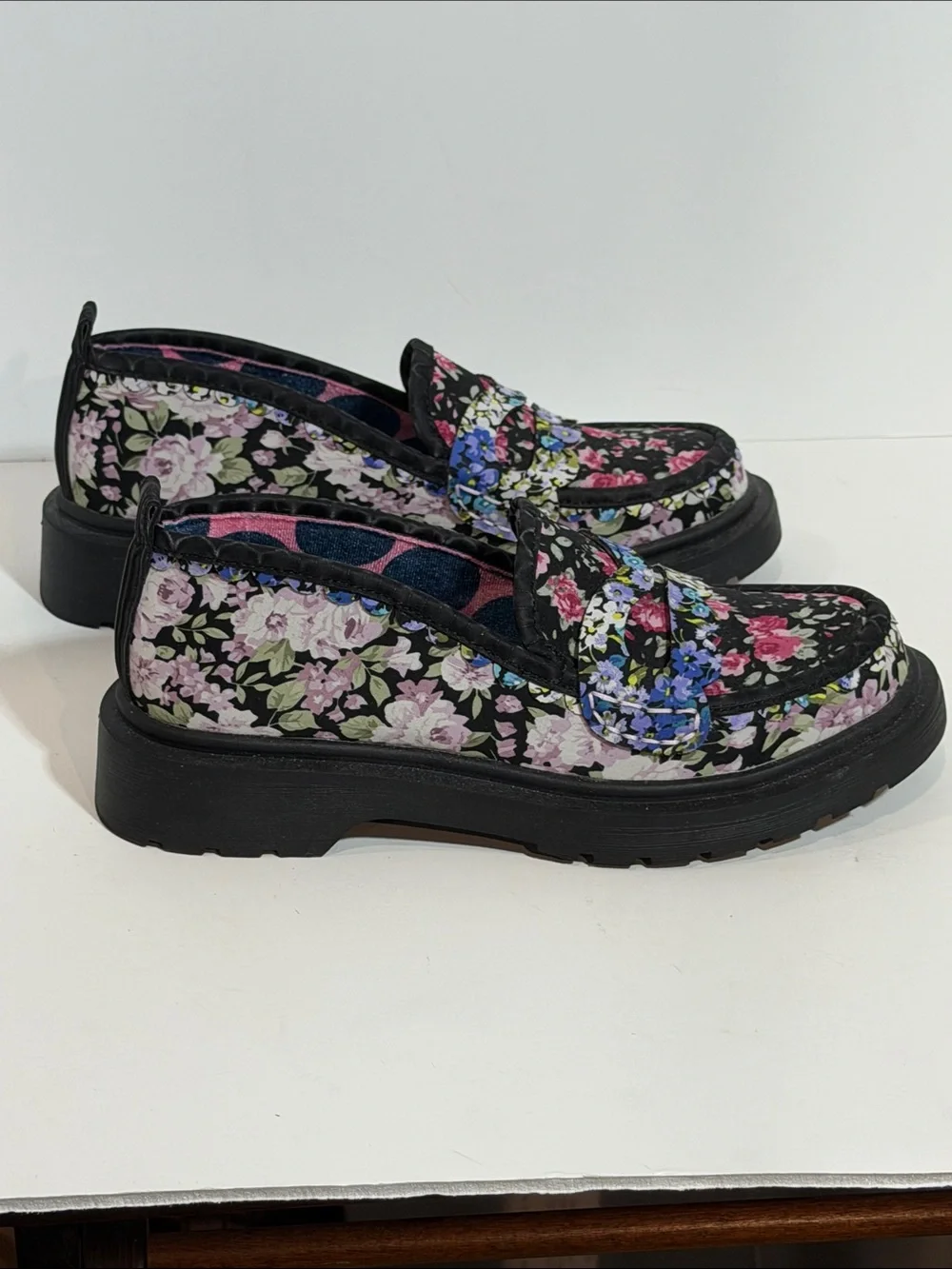 Irregular Choice Chunky Platform Floral Loafers